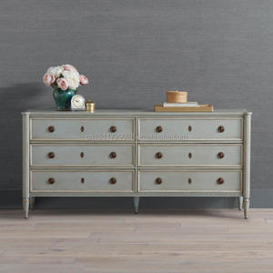 <span class=keywords><strong>Commode</strong></span> à 6 tiroirs en <span class=keywords><strong>bois</strong></span> <span class=keywords><strong>massif</strong></span> style campagne française, finition vieillie, pour chambre et entrée - Product Image 6
