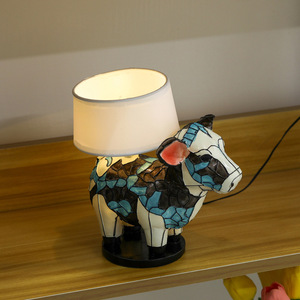 Creative Cow Shaped LED Lamp Resin Statue Decorative Table Light <b>USB</b> <b>Plug</b> Luminous Animal Night Light For Home Bedroom Desk - Product Image 2