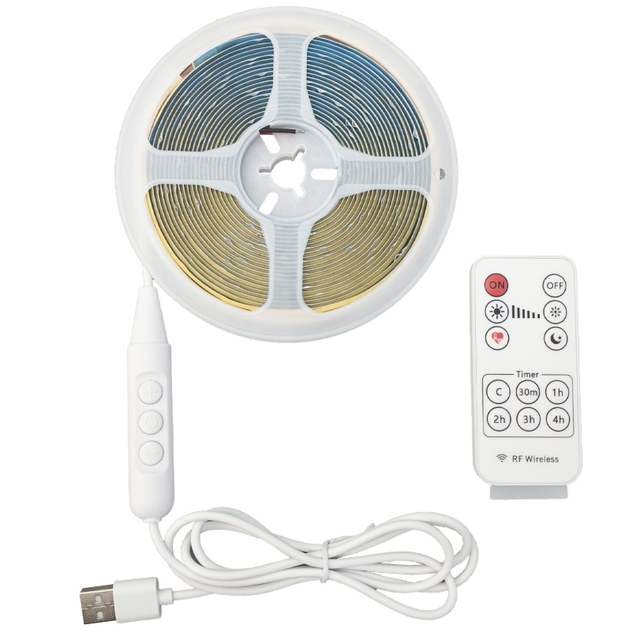 Factory USB Led COB Strip Kits Control 5V Dimmable Dots Free Led Strip Light