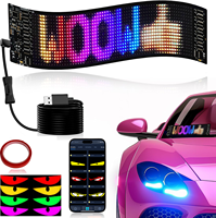 Accessoires de voiture, yeux de démon LED, éclairage de camion, yeux de voiture, écran LED programmable intelligent par application, écran souple dynamique pour voiture DIY