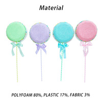 Ornement de Noël artisanal personnalisé, mignon, pailleté, multicolore, en forme de macaron, avec arbre à bonbons, pour Noël, fête festive, cadeau décoratif