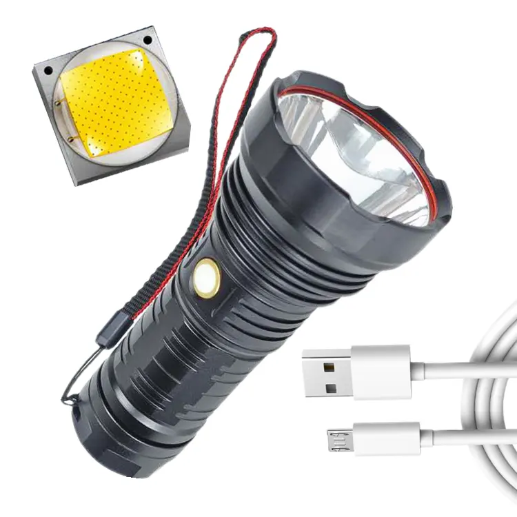 High Power 40W USB Rechargeable Strong Powerful Torch Light,Waterproof 4000 lumen 2000m long range Hunting Led Flashlight