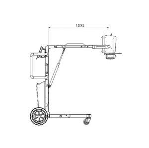 Unidad de radiografía móvil profesional Dispositivo DE RAYOS X portátil Sistema DE RAYOS X <span class=keywords><strong>digital</strong></span> de 8KW para veterinaria - Product Image 5