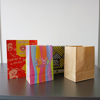 Sacs à provisions en papier kraft Sacs d'épicerie SOS en vrac pour le déjeuner Sacs à emporter