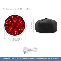 Gorro de Terapia de Luz Roja con 120 LED, 660nm 830nm, Gorro Infrarrojo para Uso Doméstico