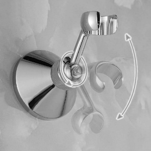 <b>Shower</b> Head Holders Copper <b>Shower</b> Holder Bracket 360 Degree Adjustable Wall Mount for Standard Handheld Showerhead and Hose - Product Image 5