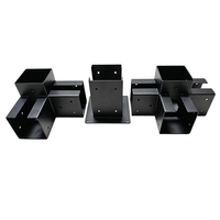 Support de poteau de pergola 4x4 en acier thermolaqué de haute qualité pour la construction de gazebos en bois et de patios extérieurs