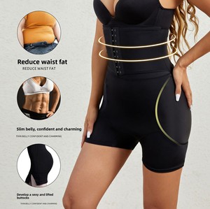 Pantalones Moldeadores de Cintura Alta con Cierre de Hebilla, Control Firme, de Poliéster, para Abdomen y Cintura, con Esponja para Realce de Glúteos y Cadera - Product Image 4