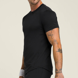 T-shirt <span class=keywords><strong>de</strong></span> <span class=keywords><strong>sport</strong></span> pour <span class=keywords><strong>homme</strong></span> à logo personnalisé, haute élasticité, séchage rapide, compression, fitness, manches courtes, vêtements <span class=keywords><strong>de</strong></span> <span class=keywords><strong>sport</strong></span> - Product Image 2