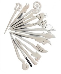 Épingle à cheveux spirale en corne de buffle du Vietnam, style vintage, faite à la main, bâtonnet à cheveux, bijoux durables et écologiques, prix abordable - Product Image 6