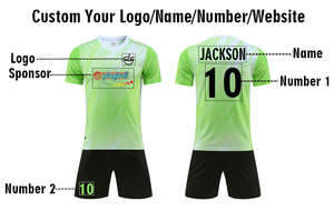 定制男式足球队队服学校足球运动球衣短袖套装成人儿童姓名定制复古足球球衣 - Product Image 3