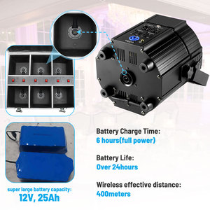 Rửa không dây DMX 80W tại chỗ giàn 9x12W <span class=keywords><strong>LED</strong></span> <span class=keywords><strong>PAR</strong></span> uplight Pin cho DJ chương trình truyền hình tổ chức sự kiện Đèn sân khấu - Product Image 2
