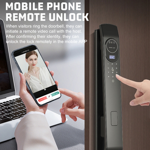 Tuya thông minh Wifi thông minh Điện tử từ an ninh khóa cửa Keyless vân tay nhận dạng khuôn mặt kỹ thuật số gỗ cửa xử lý - Product Image 5