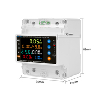 Compteur d'énergie bidirectionnel intelligent Tuya WiFi 2P 100A, relais de protection contre les surtensions 100 % étanche avec minuterie intelligente Smart Life