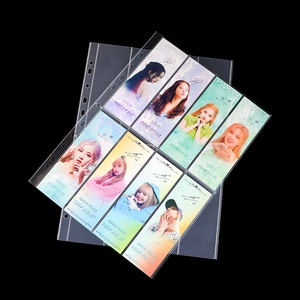 A4 11 lỗ Chất kết dính Refill trang 8 Túi Bookmark nạp 4 túi vé Bộ sưu tập bên trong trang ảnh thẻ chủ chèn - Product Image 5