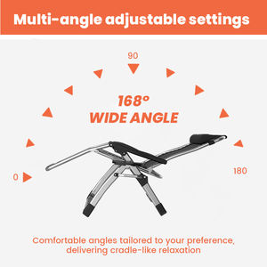 Chaise de bureau pliante multifonctionnelle moderne, lit, position allongée, assise pour salon ou chambre à coucher, meubles de maison, matériau métallique - Product Image 6