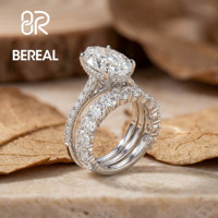 Bague de fiançailles en diamant cultivé en laboratoire certifié IGI VVS pour femme, personnalisée en argent 925, avec diamants créés en laboratoire, ensemble de bagues de mariage pour couple, bijoux