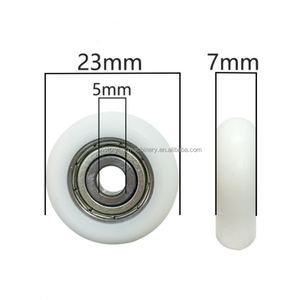 Roue de <span class=keywords><strong>poulie</strong></span> en nylon 5*23*7mm pour porte et fenêtre, roulement 625, rouleau coulissant, résistant à l'usure, fonctionnement silencieux et fluide - Product Image 3