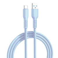 Cable USB-C a USB de Carga Rápida 3A, Silicona Líquida Suave, Sin Enredos, USB-C a USB-C 60W PD3.1, Sincronización de Datos para Laptop y Móvil, 480Mbps