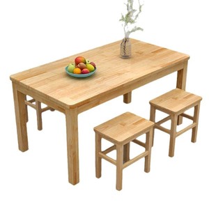 โต๊ะอาหารไม้จริงแบบพับได้พร้อมเก้าอี้ สำหรับใช้ในบ้านหรือร้านอาหาร - Product Image 4