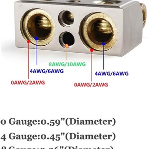 1 paire de connecteurs de bornes de batterie de voiture, calibre 0/4/8/10 AWG, positifs et négatifs, pour voiture, <span class=keywords><strong>camping</strong></span>-<span class=keywords><strong>car</strong></span>, bateau, marine - Product Image 5