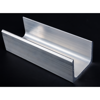 Profilé en U en aluminium non anodisé, barre en aluminium brut en forme de C, support structurel en aluminium pour extrusion en U à jambes égales