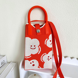 Borsa da polso da donna a tracolla con Mini borsa a maglia a cartone animato - Product Image 4