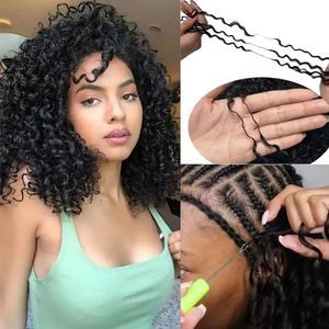 Extensiones de Cabello Humano con Crochet de Pluma Pixie Curl, Rizado Natural, Cutícula Alineada, Fácil Instalación, Reutilizables para Mujeres Negras - Product Image 5