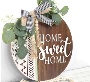 Guirnalda <span class=keywords><strong>de</strong></span> bienvenida 3D para puerta <span class=keywords><strong>de</strong></span> entrada, decoración <span class=keywords><strong>de</strong></span> porche, cartel para exteriores dulce para el hogar, <span class=keywords><strong>kit</strong></span> <span class=keywords><strong>de</strong></span> cuentas rústicas con licencia artificial - Product Image 1