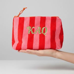 Customized Letter Pattern Fleece <b>Bag</b>, Large-capacity Waterproof, Eco-friendly <b>Makeup</b> <b>Bag</b>, Personalized Striped <b>Travel</b> <b>Bag</b> - Product Image 4