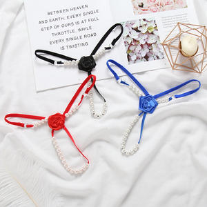 Europe et Amérique Belle Perle Sexy Taille Basse Ouvert String String <span class=keywords><strong>Sous</strong></span>-vêtement Femmes Rose Bikinis Strings - Product Image 2