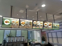 Menu de restaurant dans l'ampoule boîte de menu de burger led panneau de menu dans la lumière