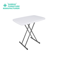 Table pliante en plastique réglable en hauteur SK-ZDZ-H003-Table à manger de café et de jardin de vente chaude