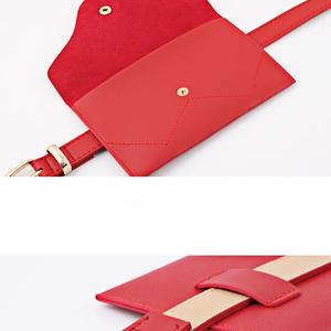 Toptan sıcak satış telefonu çantası çin tedarikçiler PU deri renkli küçük kore moda kare kızlar Sling bel çantası kemer - Product Image 6