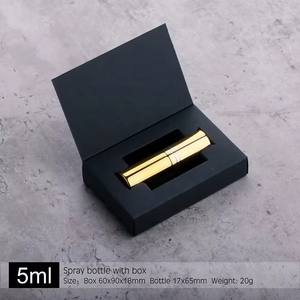 Vente en gros 5ml Logo personnalisé Mini Flacon Vaporisateur Voyage UV Verre Or Argent Noir Parfum Vaporisateur flacon de parfum vide avec boîte - Product Image 4