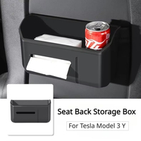 Boîte de rangement pour mouchoirs de voiture pour Tesla Model 3 / Model Y, poubelle pour dossier de siège, porte-gobelet, accessoires intérieurs de voiture