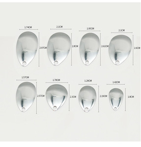 Accessoires de pêche DIY, attirant les poissons, gouttelettes d'eau, nickel lisse, matériel de pêche, appât, outil de pêche, leurre, lames de spinner pour truites - Product Image 5