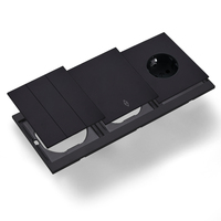 Interruptores y Enchufes de Pared WESA Ultrafinos con Botón Pulsador de 1/2/3 Vías, Enchufe Europeo de 1/2 Vía, Combinación Libre, Diseño Moderno de Lujo