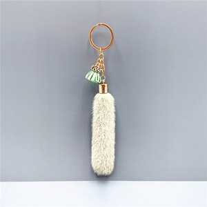 Porte-clés queue de fée/queues en fausse fourrure de vison/petit accessoire porte-clés fausse queue haute qualification fourrure charme cadeau porte-clés - Product Image 3