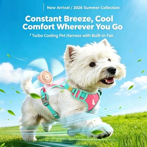 Harnais pour animaux de compagnie réglable et durable avec laisse, design classique et simple, motif uni, gilet en maille douce pour chiot, promenade en extérieur - Product Image 1