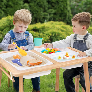 Asweets bảng cảm giác cho trẻ mới biết đi, bàn trong nhà với thùng lưu trữ, trẻ em chơi bàn hoạt động cho bé trai bé gái quà tặng, 2 Thùng màu trắng - Product Image 2