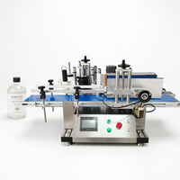 Machine d'étiquetage entièrement automatique horizontale pour bouteilles rondes, conteneurs, bocaux et baumes à lèvres