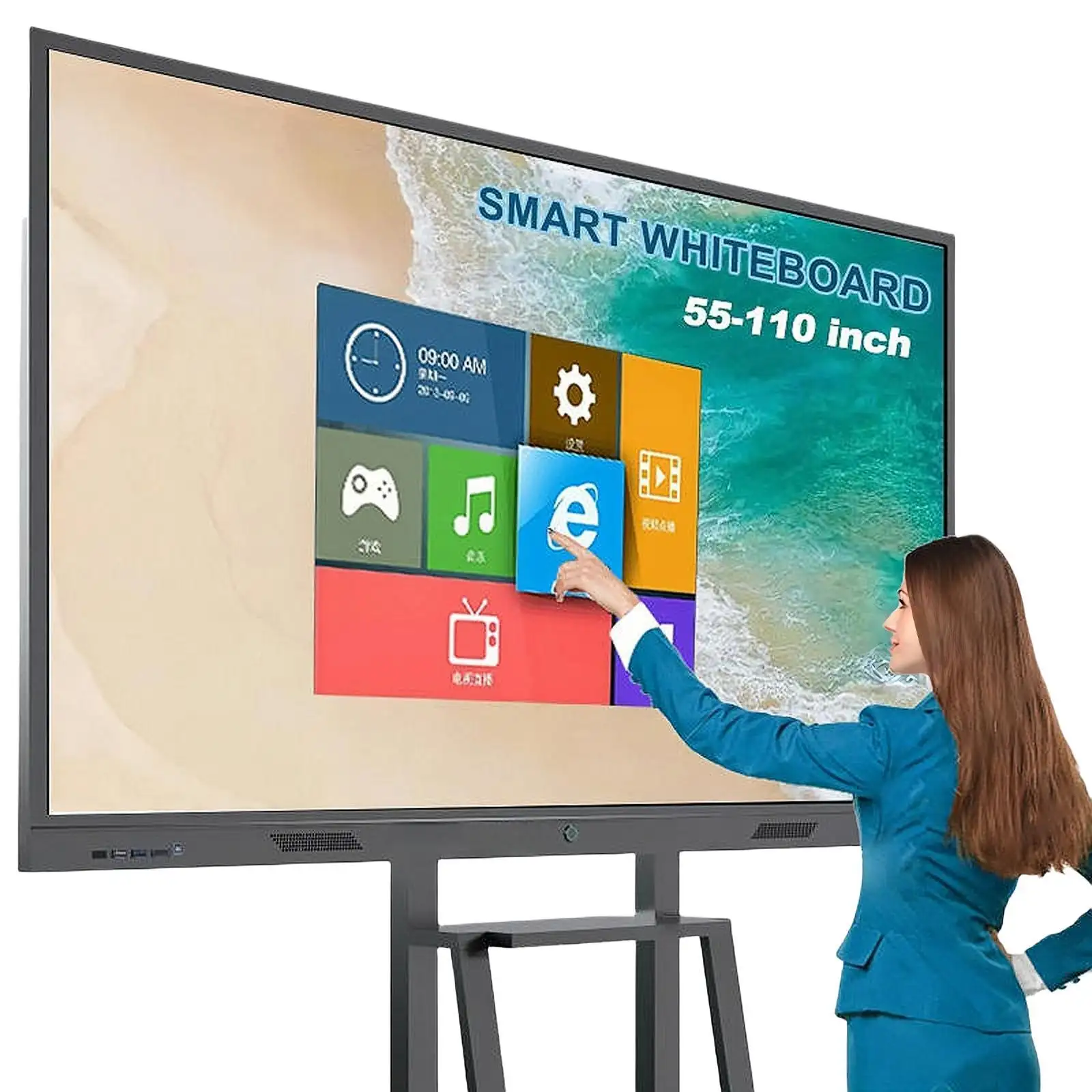 55/65/86 Inch Interactieve Whiteboard Conferentiekamer Smart Board Touch Screen Monitor School Klaslokaal Schoolbord Voor Het Lesgeven