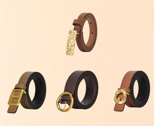 Ceintures en cuir tendance, nouvelle conception, vente en gros, boucle décorative, ceinture en métal marron pour femmes, <span class=keywords><strong>LB12</strong></span>, LB13 - Product Image 1
