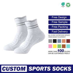 Professionele Herfst Gebreide Sportsokken Mannen Marathon Lopen Mid-Kuit Handdoek Sokken Antislip Anti-Bacteriële Badminton Basketbal - Product Image 4