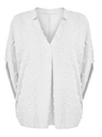 Blusas Casuales de Manga Corta para Mujer, Cuello en V, Ropa de Verano, Blusas y Camisas para Mujer