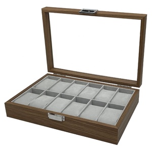 Sang trọng 6 khe cắm Walnut gỗ xem lưu trữ Organizer <span class=keywords><strong>Box</strong></span> 12 đồng hồ hiển thị trường hợp bằng gỗ sang trọng trường hợp đồng hồ - Product Image 5