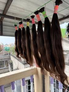 ผมต่อสำหรับเด็ก สีน้ำตาลธรรมชาติ เนื้อนุ่มเป็นลอนแบบธรรมชาติ  แบบเส้นเดียว คุณภาพสูง ผมอินเดียสำหรับเด็ก - Product Image 6