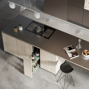 סין מפעל חם מכירה מדע וטכנולוגיה קלאסי רטרו שחור לבן אפור כולו עיצוב ערכת עיצוב ערכת מטבח ארון - Product Image 6