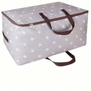 Custom 210D Oxford Foldable <b>Storage</b> <b>Bag</b> Home Quilt Closet Organizer for Wardrobe Space for Blankets and Clothes - Product Image 1